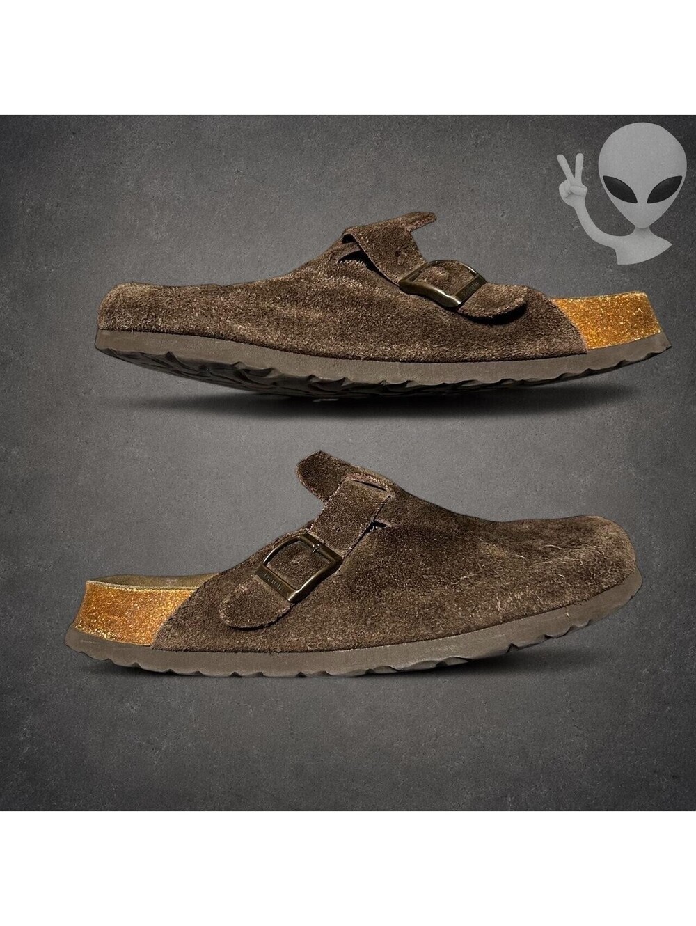 Birkenstock Boston Mocha Suede Clogs Mens US 7 Womens US 9